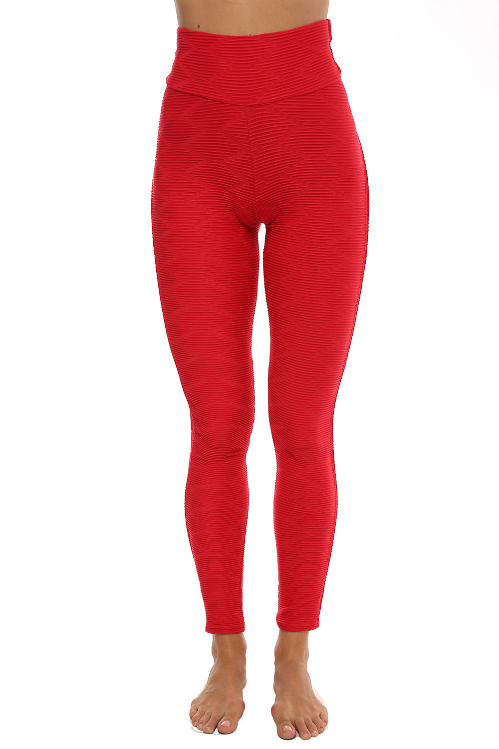 Strikket Jacquard Dance Sports Fitness Mode Bund Yoga Bukser Kvinder