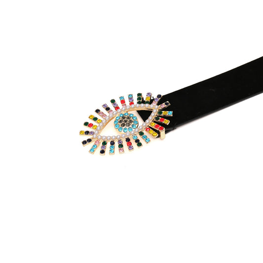 European And American Fancy Diamond Pearl Demon Eye Belt