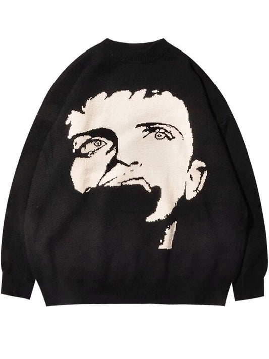 Privathinker  Men's Winter Warm Sweater Korean Streetwear Fashion Woman Pullovers Sweater Autumn Graphic Printed Casual Sweater