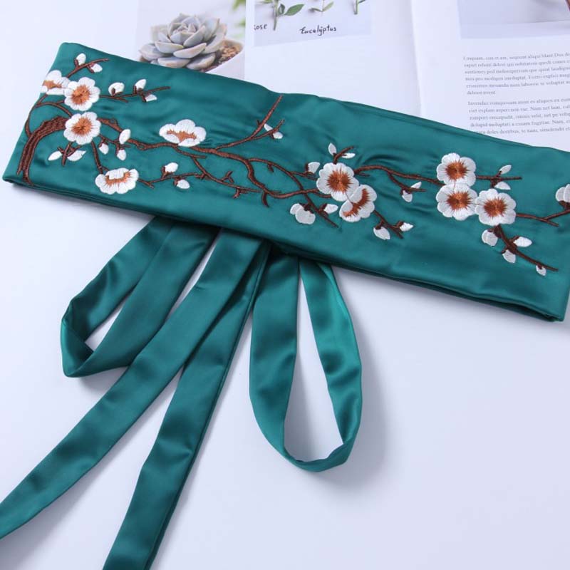 Fashion Embroidered Girdle Women's Wide Belt
