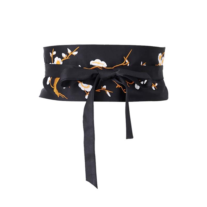 Fashion Embroidered Girdle Women's Wide Belt