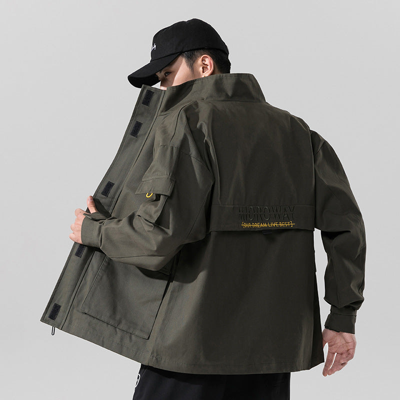 Workwear Jacket Cotton Lapel Casual Jacket