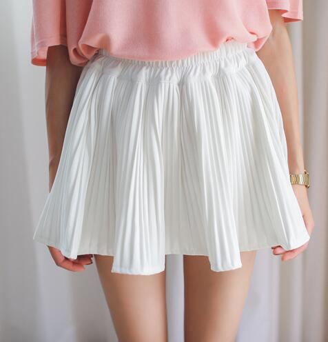 match A-line Half-length Pleated Puff Skirt Pants