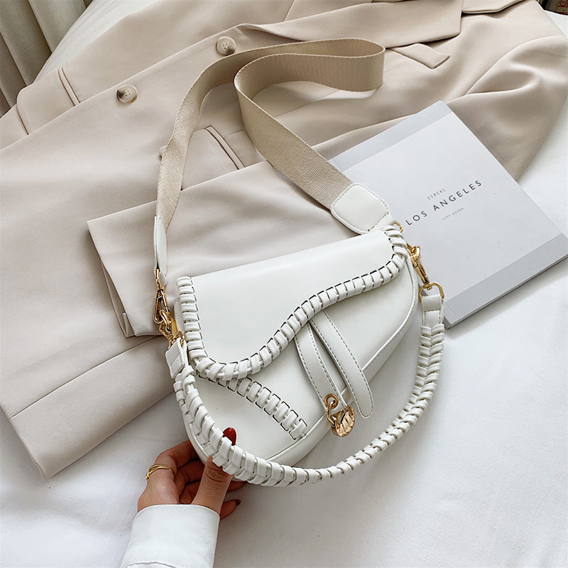 Fashion Texture Messenger Bag Ladies All Match Saddle Bag