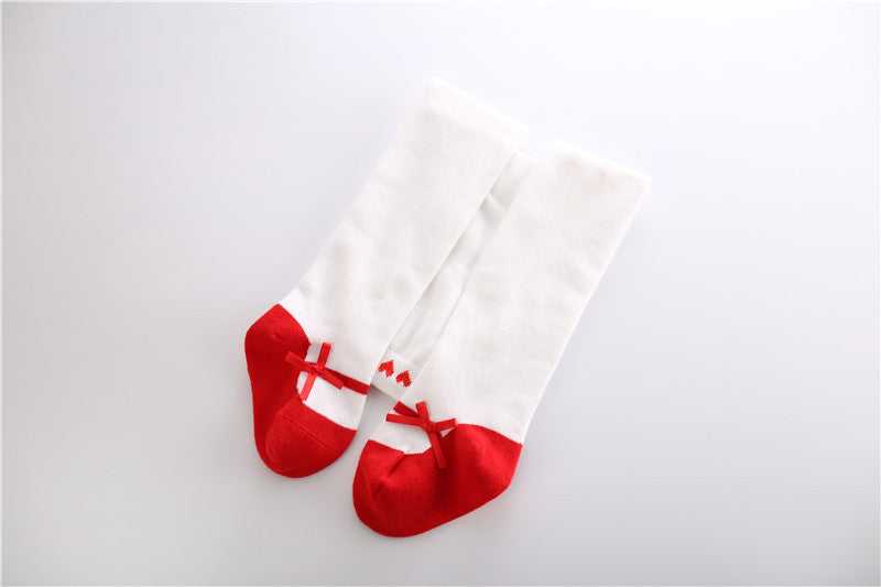 Cotton Big PP Baby Pantyhose Bow Tie Body Socks