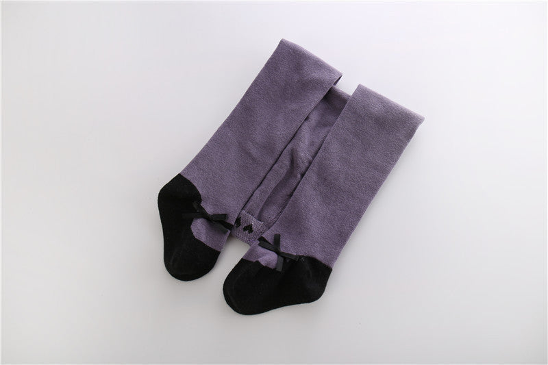 Cotton Big PP Baby Pantyhose Bow Tie Body Socks
