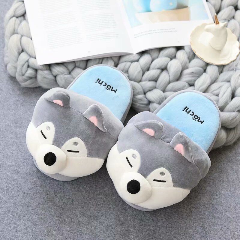 Cute Shiba Inu Cute Husky Cartoon Cotton Slippers