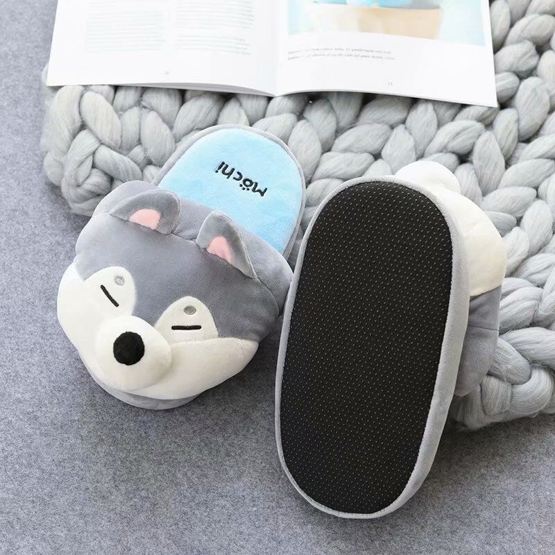 Cute Shiba Inu Cute Husky Cartoon Cotton Slippers