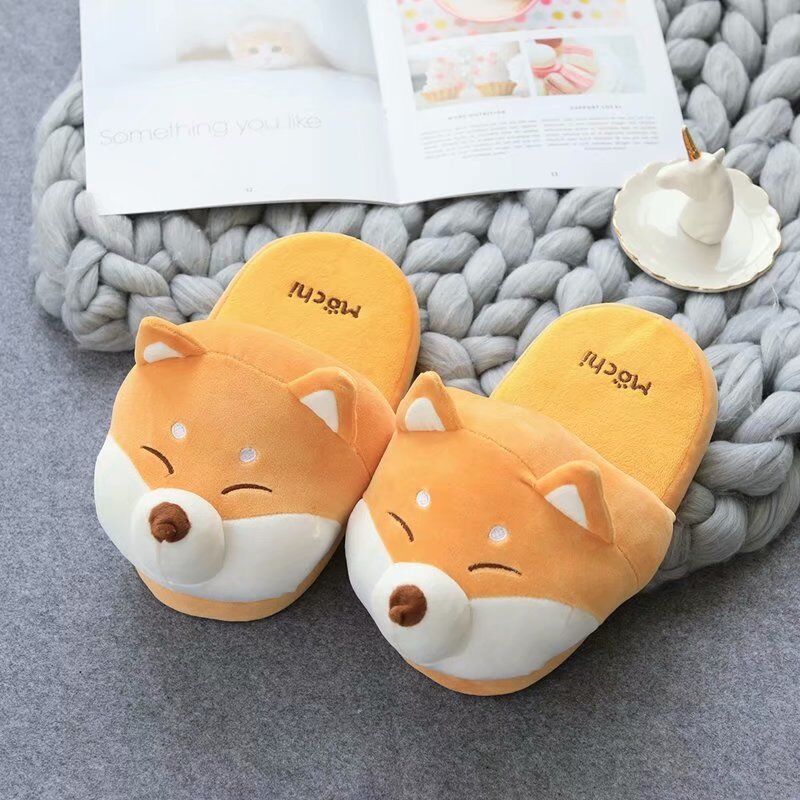 Cute Shiba Inu Cute Husky Cartoon Cotton Slippers