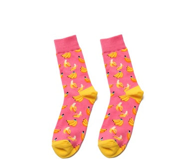 Men's and women's high-length flower long socks