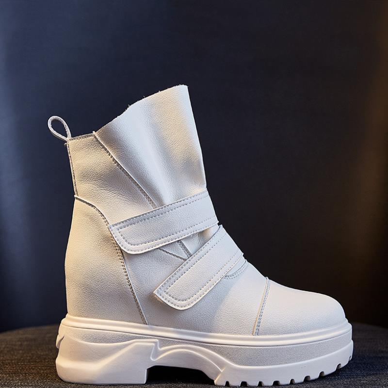 New Inner Heightening Snow Boots Women's Shoes All-Match Thick Soled Short Boots