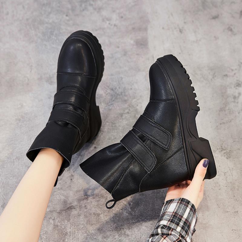 New Inner Heightening Snow Boots Women's Shoes All-Match Thick Soled Short Boots