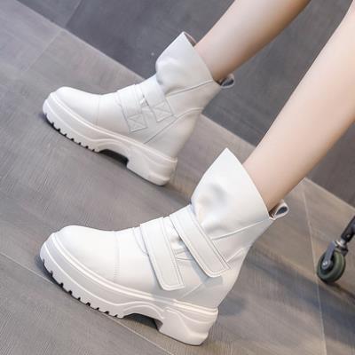 New Inner Heightening Snow Boots Women's Shoes All-Match Thick Soled Short Boots