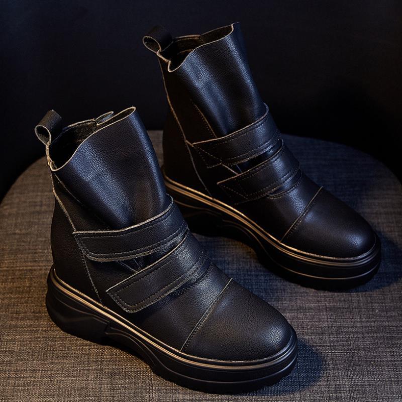 New Inner Heightening Snow Boots Women's Shoes All-Match Thick Soled Short Boots