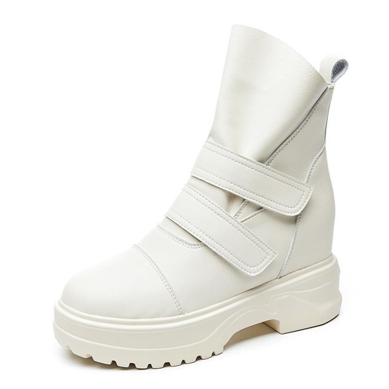 New Inner Heightening Snow Boots Women's Shoes All-Match Thick Soled Short Boots