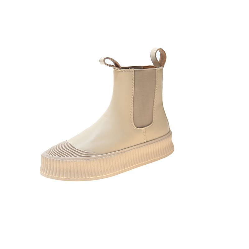 Round Head Set Foot Casual Martin Boots Soft Soles For Women