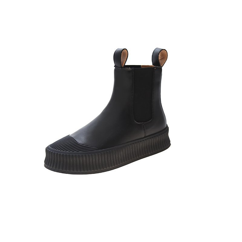Round Head Set Foot Casual Martin Boots Soft Soles For Women