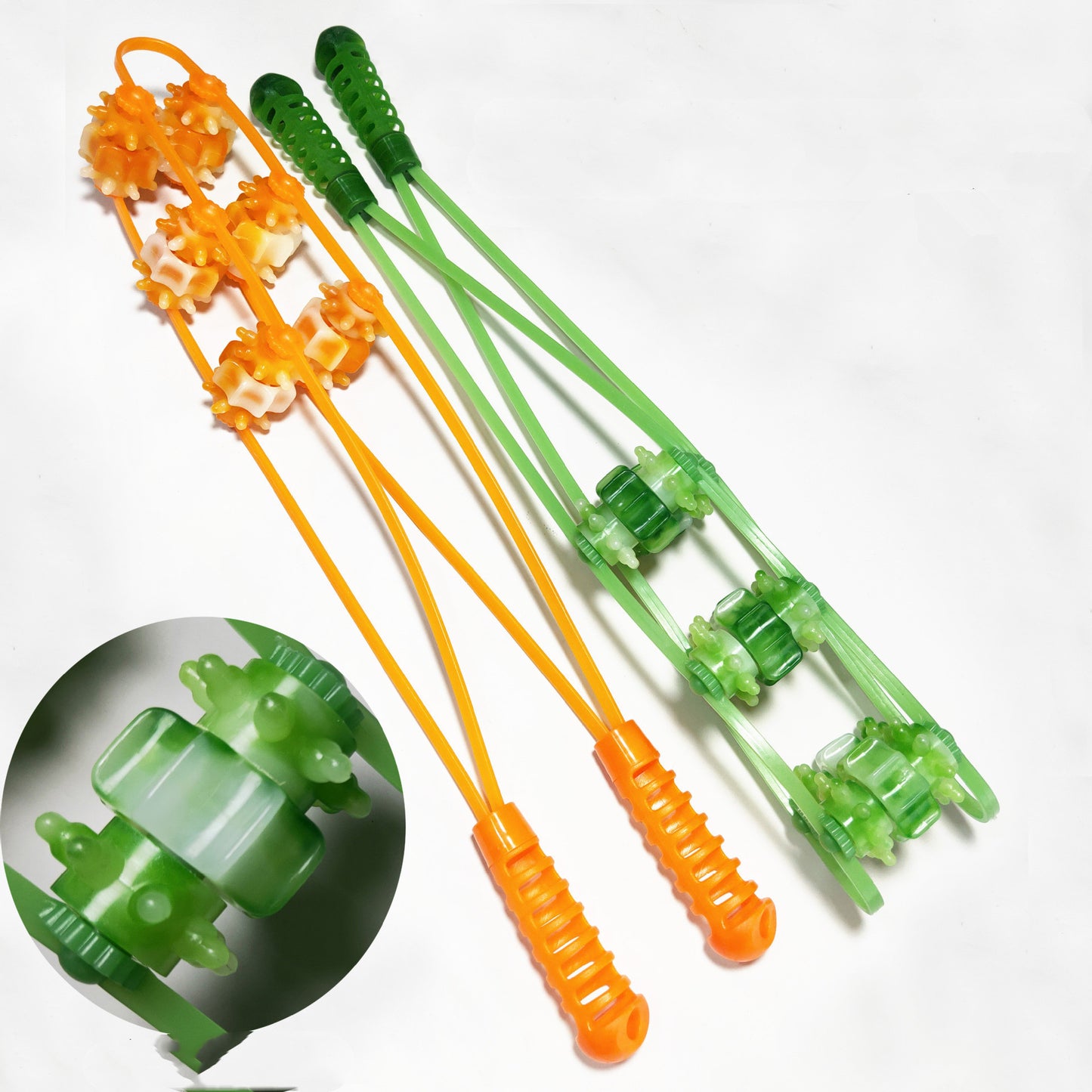 Three-Row Roller Type Back Strip Massager