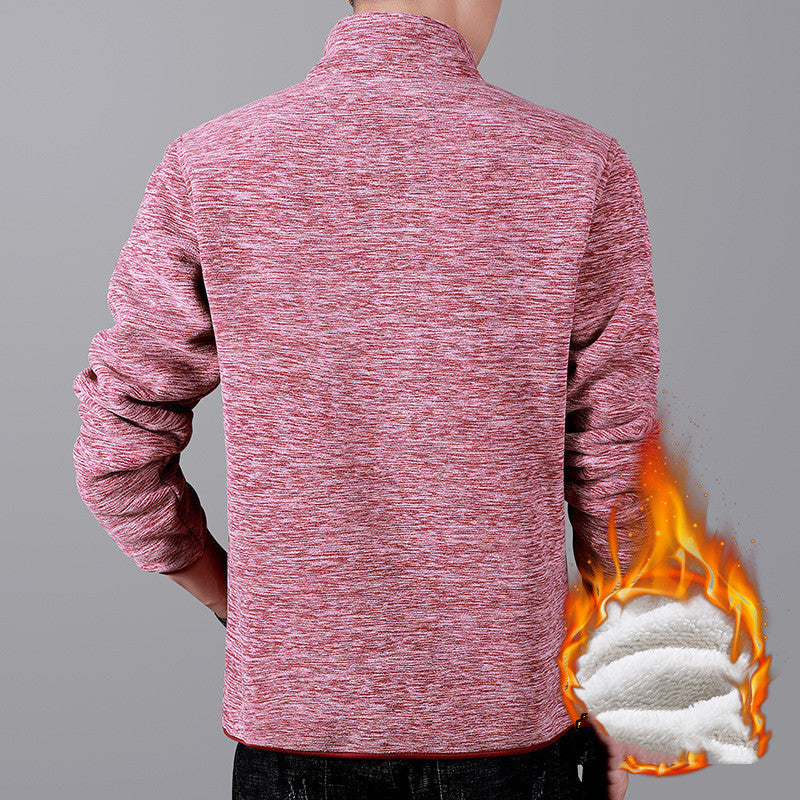 Polar Fleece Casual Stand Collar Jacket Top