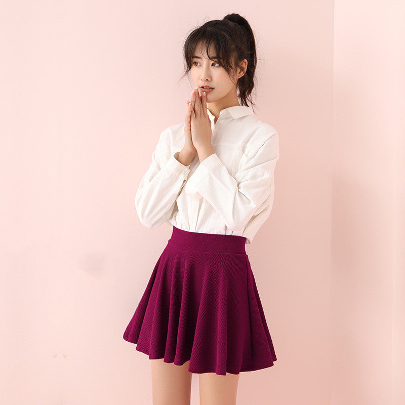 Spring Skirt With High Waist and A-line Is Thin