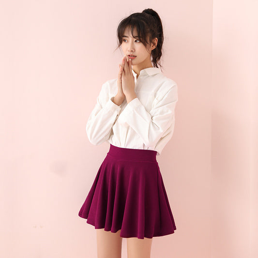 Spring Skirt With High Waist and A-line Is Thin