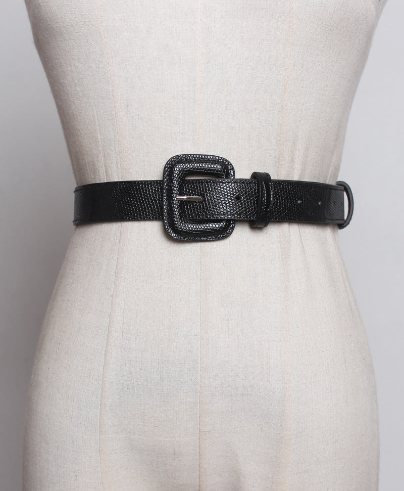 Fashion Simple All-match Crocodile Pattern Casual Belt Belt