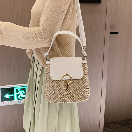 Bucket New Fashion Women's Fashion Western Style Woven Women's Bag Single Shoulder Bag