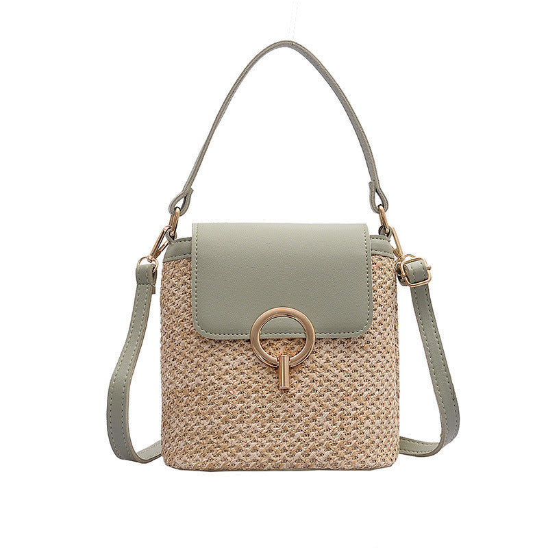 Bucket New Fashion Women's Fashion Western Style Woven Women's Bag Single Shoulder Bag