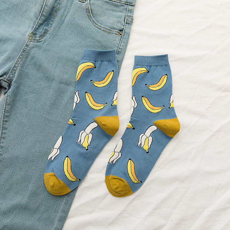 Ladies Japanese Cute Fruit Cotton Socks