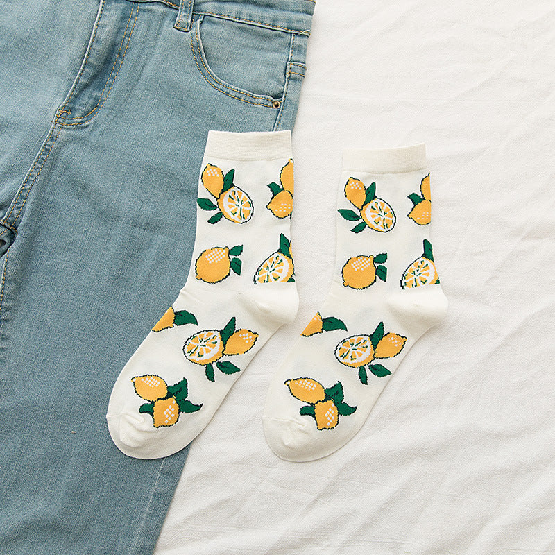 Ladies Japanese Cute Fruit Cotton Socks