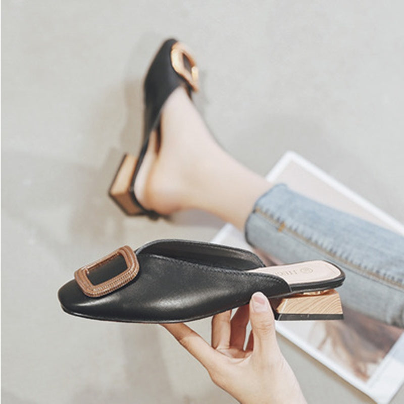 All-match Fashion Net Celebrity Lazy One-foot Sandals
