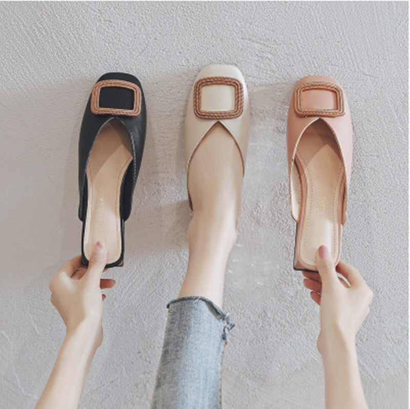 All-match Fashion Net Celebrity Lazy One-foot Sandals