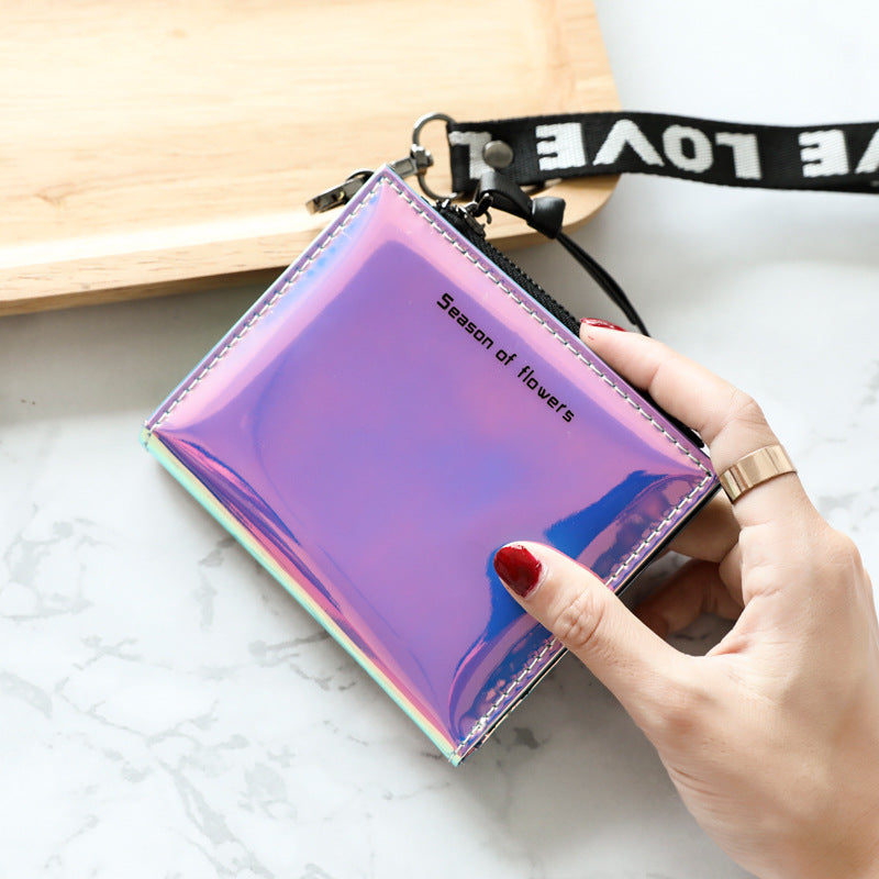 Xiangyin Leather Laser Wallet Women's Short
