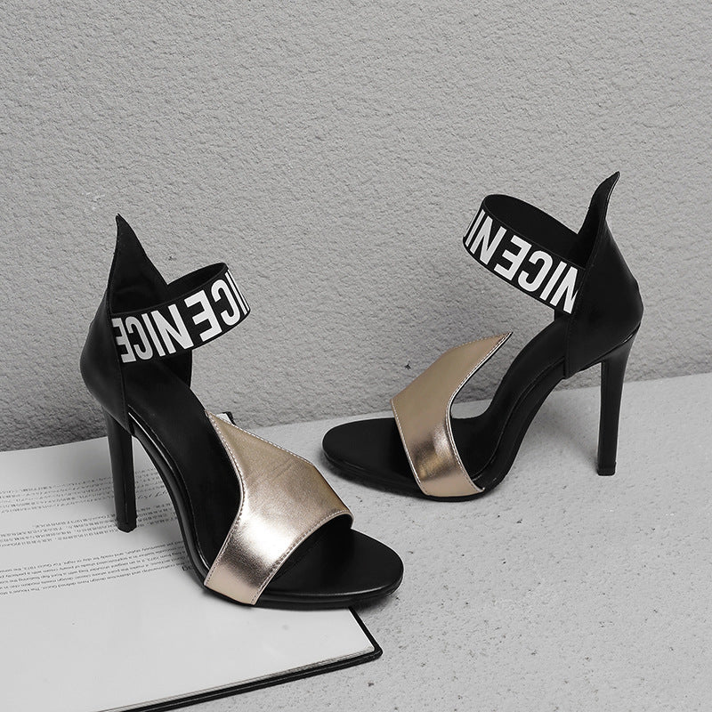 Fashion Stiletto Super High Heel Hollow Sandals