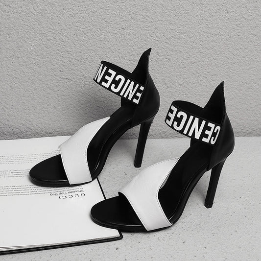 Fashion Stiletto Super High Heel Hollow Sandals