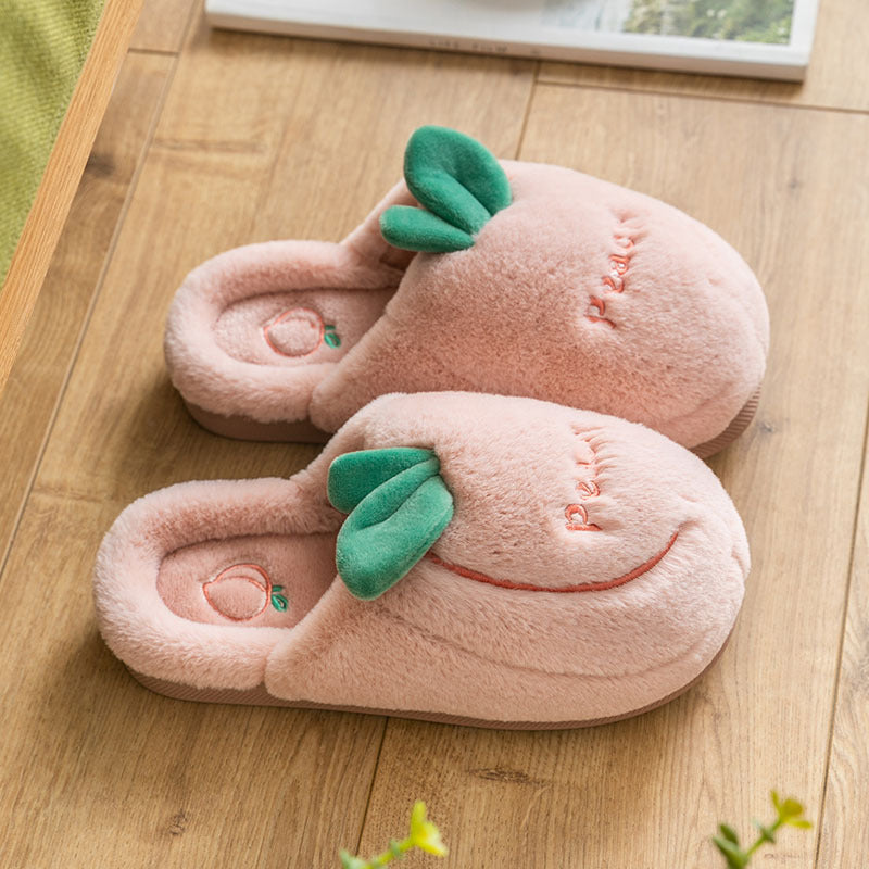 Cotton Slippers Women Winter Cute Autumn And Winter Home Indoor Non-Slip Warmth Thick Bottom