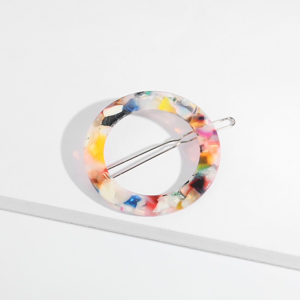 Acrylic Hair Clip Acetate Sheet Marbled Temperament One-word Clip