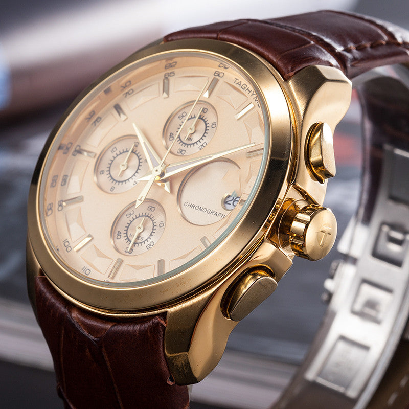 Foreign Trade Quartz 6-Pin Quartz Second Running Watch