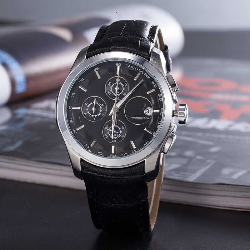 Foreign Trade Quartz 6-Pin Quartz Second Running Watch