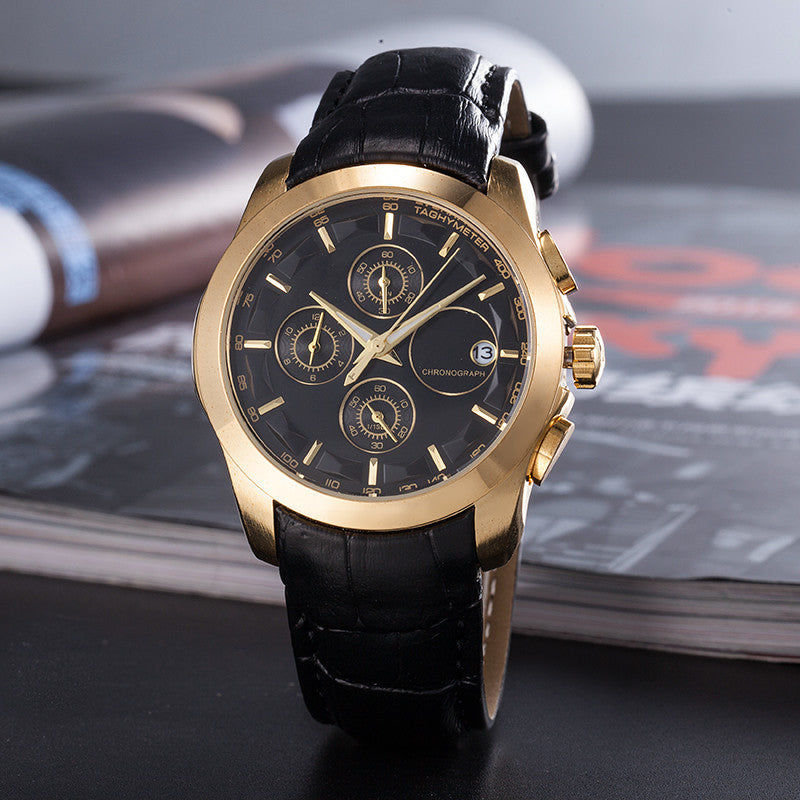 Foreign Trade Quartz 6-Pin Quartz Second Running Watch