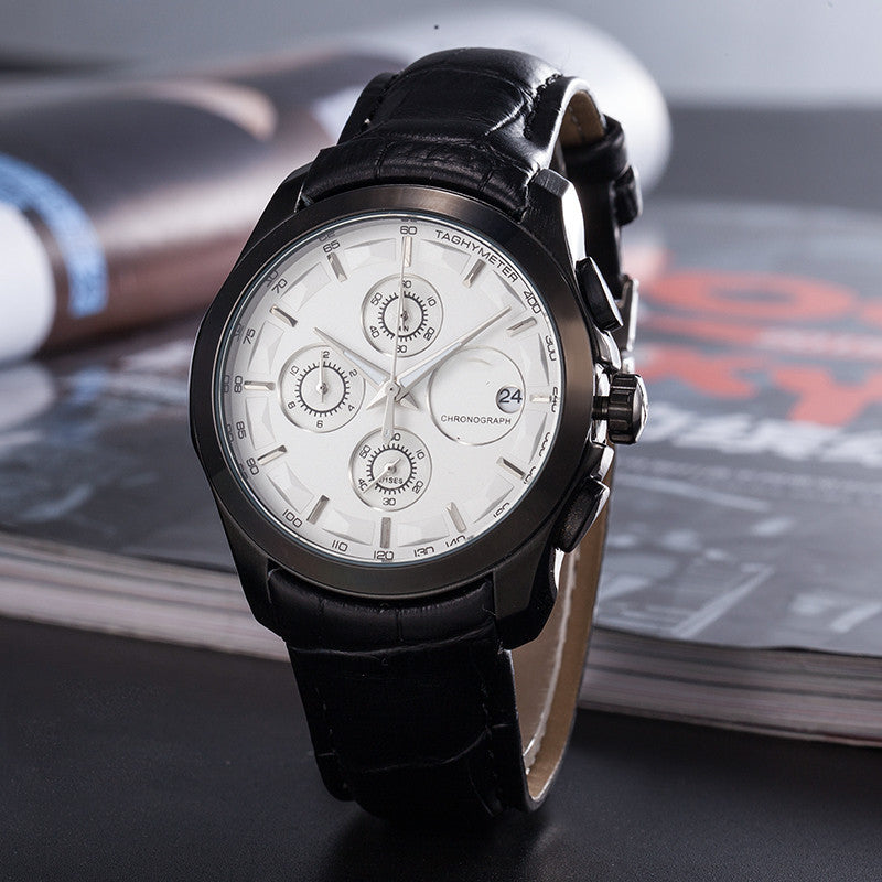 Foreign Trade Quartz 6-Pin Quartz Second Running Watch