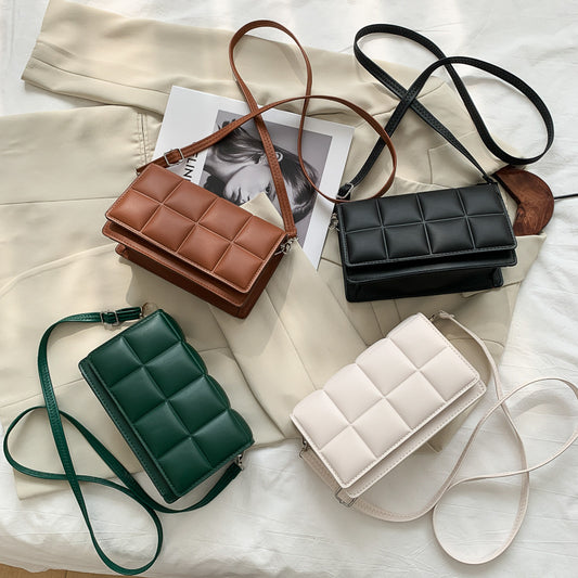 Fashion Ladies Shoulder Bag PU Small Square Bag Messenger Backpack