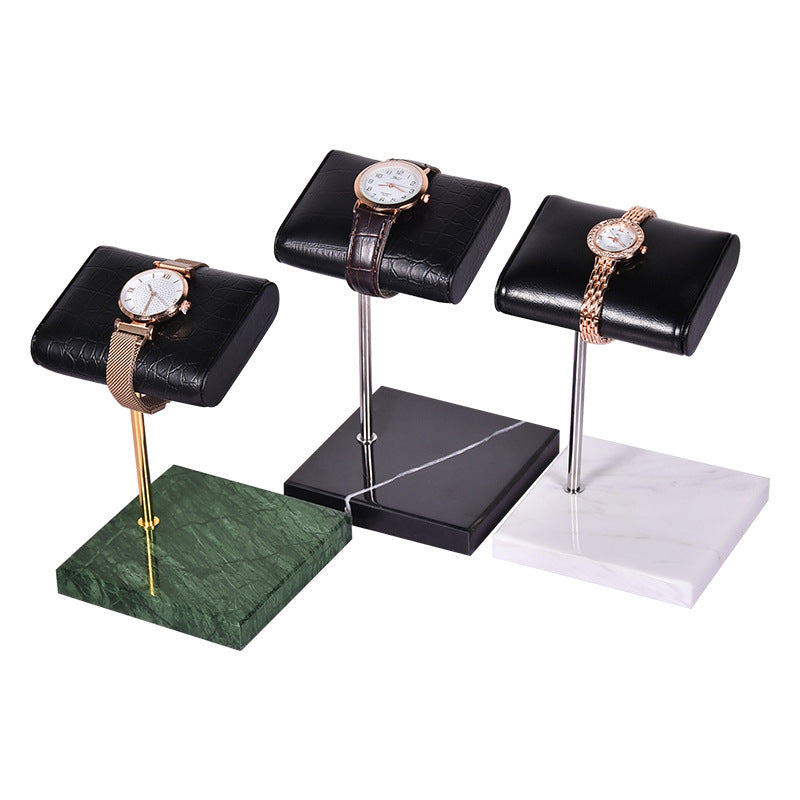 Natural Marble Watch Bracket Leather Display Props