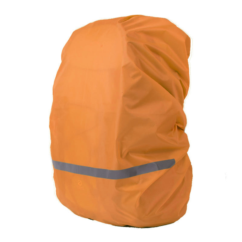 Outdoor Backpack School Bag With Reflective Rain Cover At Night
