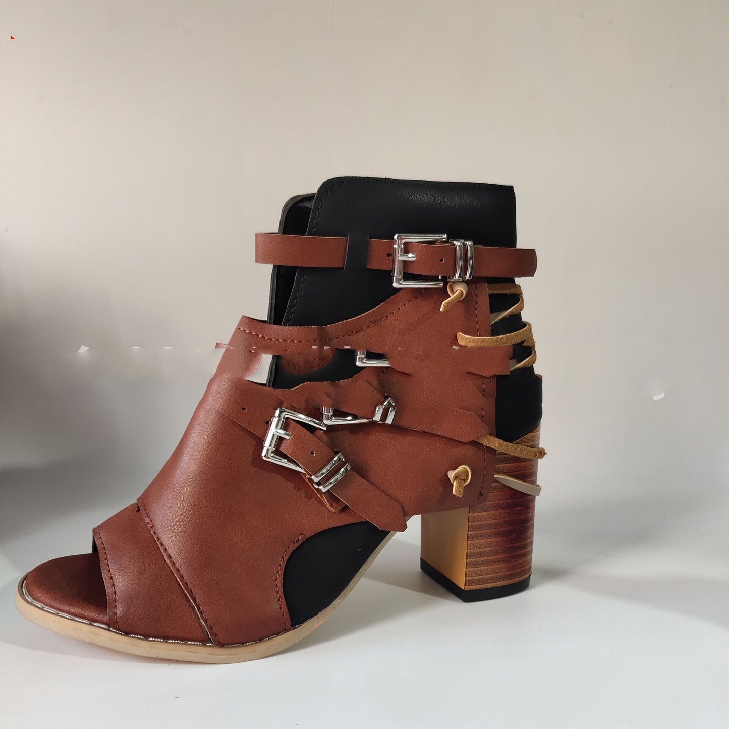 Romansk stil, udenrigshandel, plus-size damesandaler med kilehæl