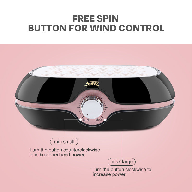 Manicure Dust Collector With Screw-on Filter