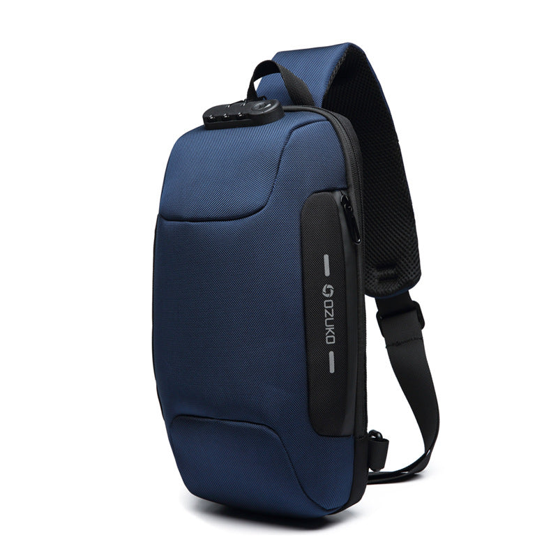 Korean Version Of Usb Shoulder Bag Men's Sports And Leisure Men's Chest Bag