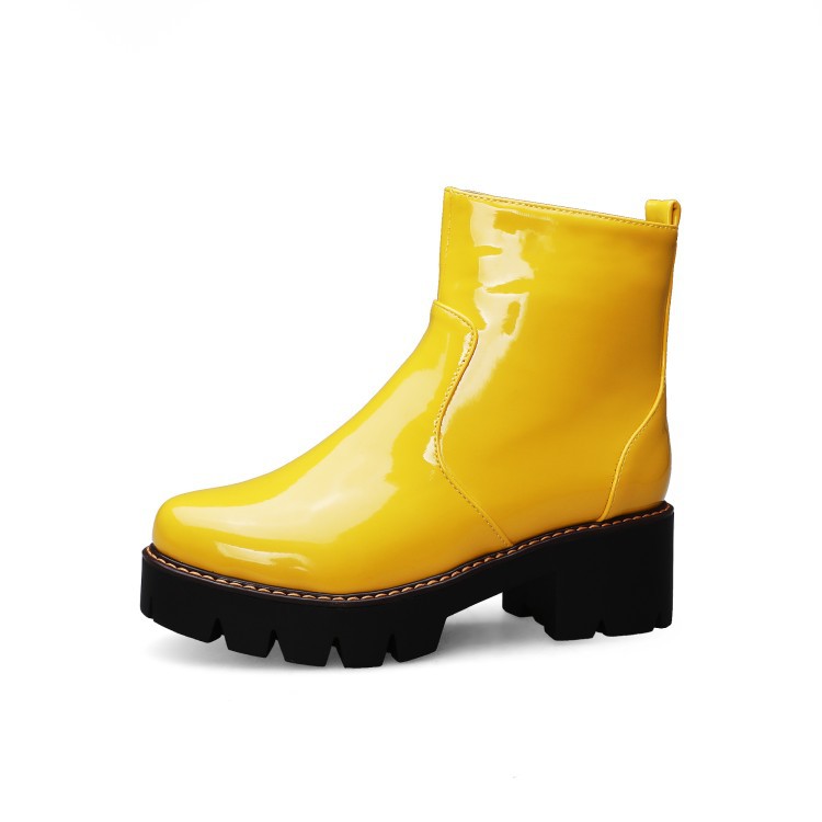 Short stature short boots women Europe and the United States thick bottom fashion women boots autumn winter large size women's shoes