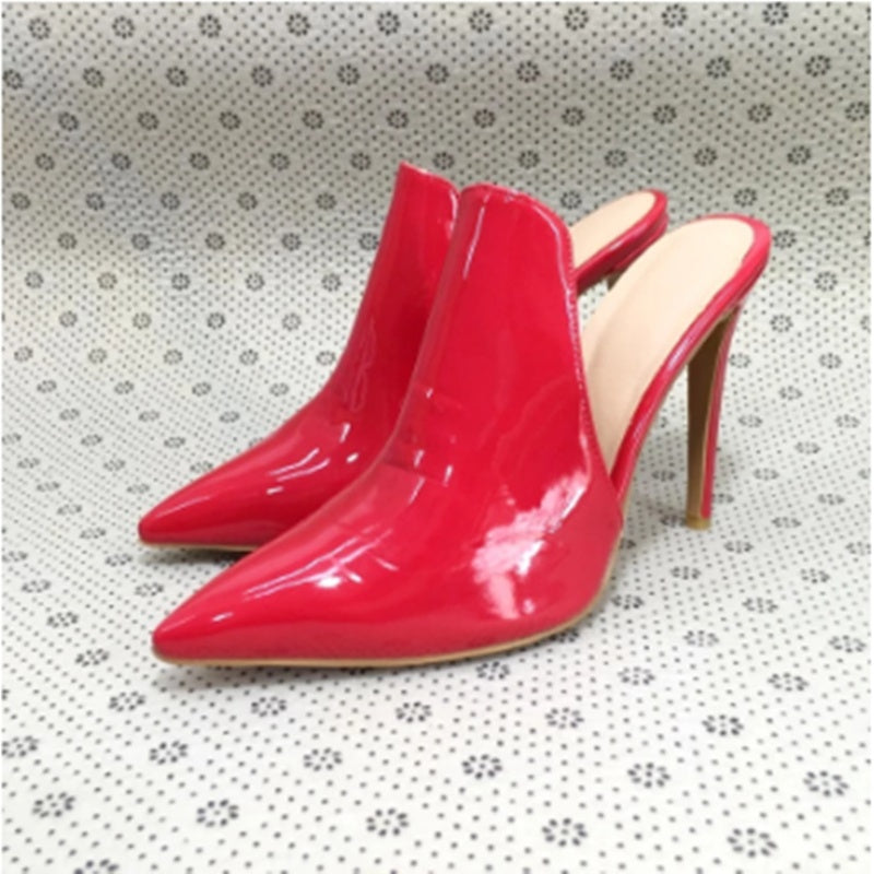 European and American Fashion Single Shoes Pointed Toe Stiletto High Heels Catwalk High Heels