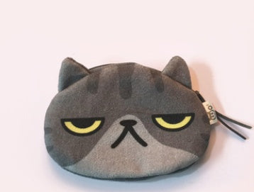 Cute Cat Face Expression Creative Cartoon Coin Purse